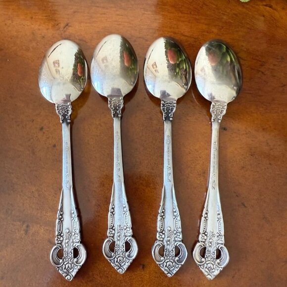 Vtg Sir Mark Teaspoons Stainless Flatware Stanley Roberts Japan 6-1/4" Set Of 4 - Picture 5 of 11
